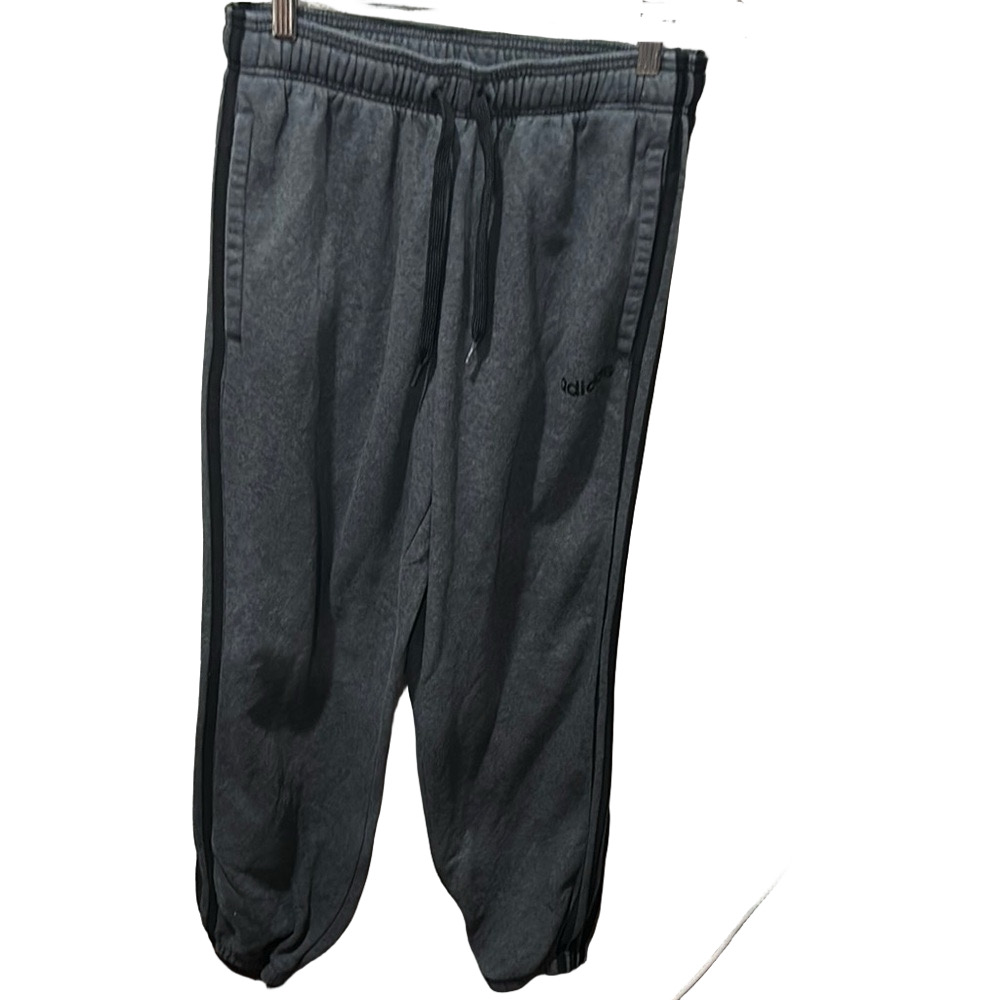 Adidas Charcoal /gray men’s Joggers size M elastic waist GUC